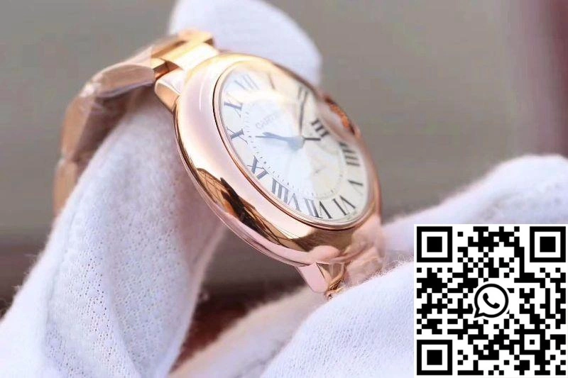 Ballon Bleu De Cartier Ladies 33MM W6920068 V9 Factory White Textured Dial Effortless 1353