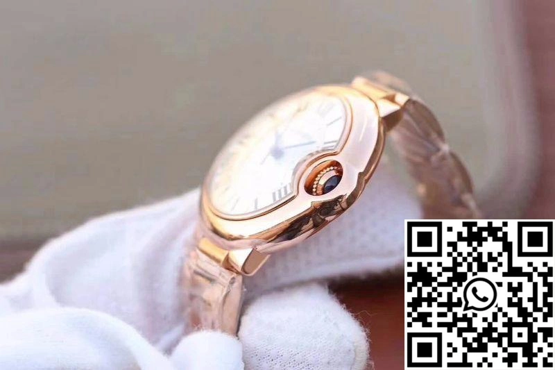 Ballon Bleu De Cartier Ladies 33MM W6920068 V9 Factory White Textured Dial Effortless 1353