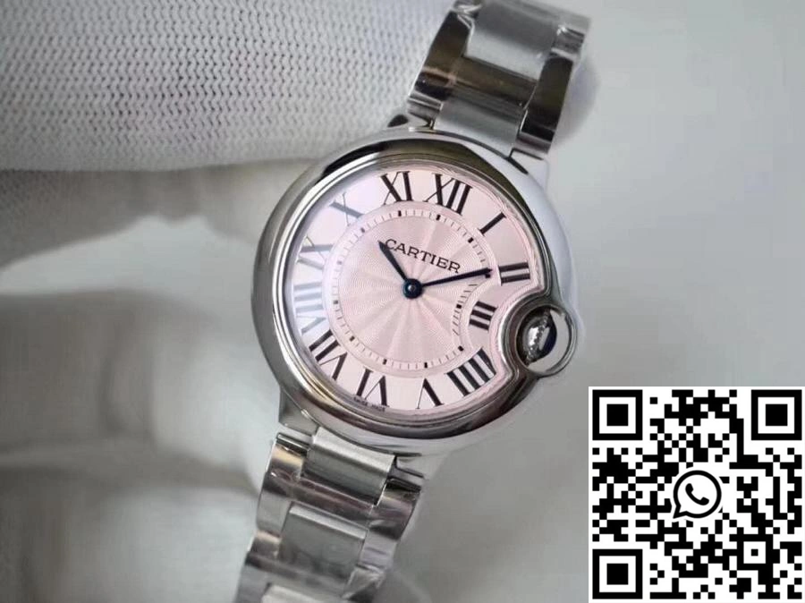 Soft Ballon Bleu De Cartier Pink Dial 33mm V6 Factory 1331