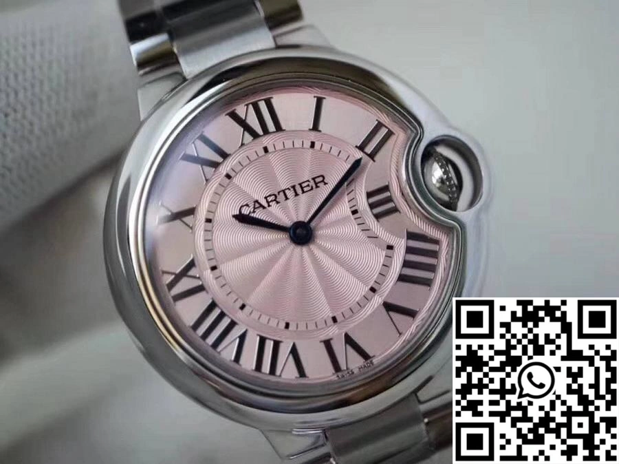 Soft Ballon Bleu De Cartier Pink Dial 33mm V6 Factory 1331
