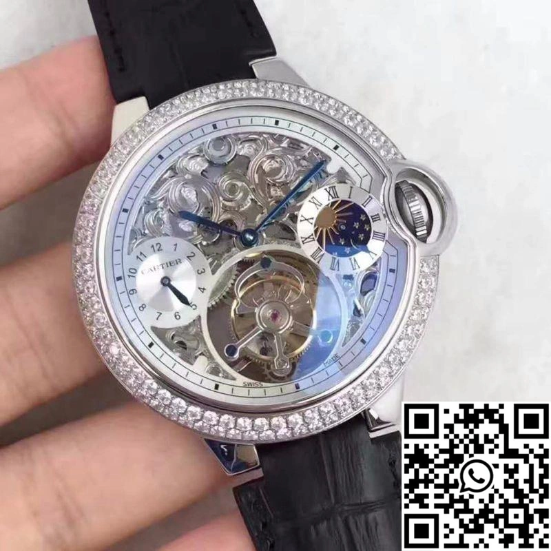 UrbanStyle Ballon Bleu De Cartier Tourbillon Silver Dial 1354
