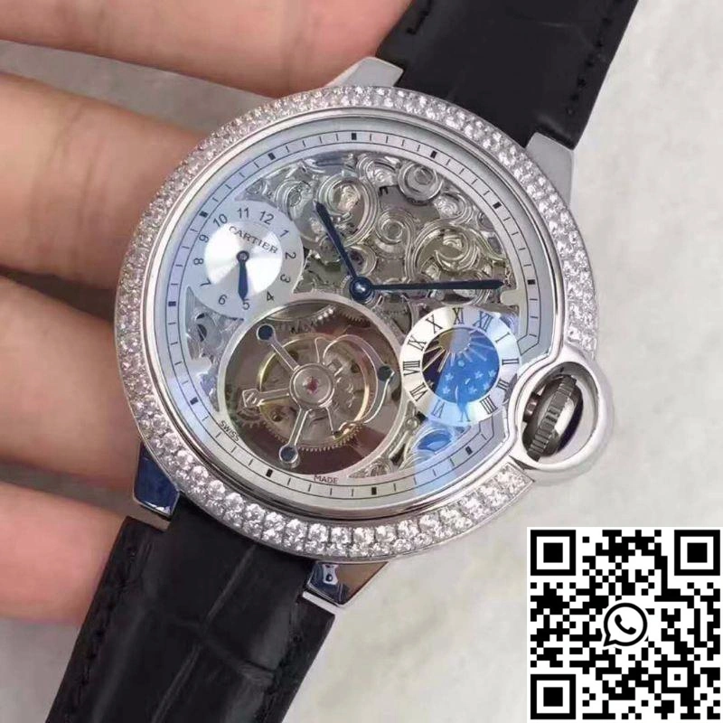 UrbanStyle Ballon Bleu De Cartier Tourbillon Silver Dial 1354