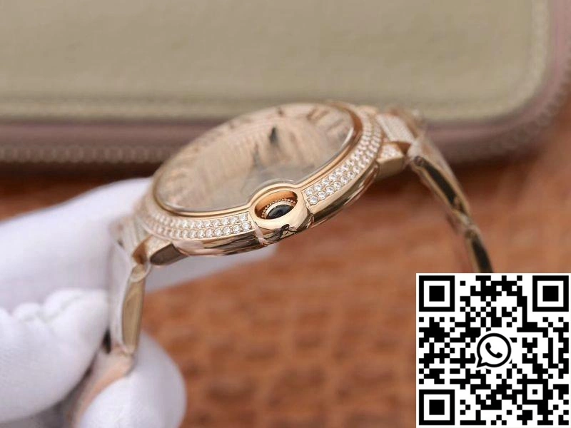 Timeless Ballon Bleu De Cartier W69006Z2 42mm TW Factory Rose Gold Diamonds Dial 1372
