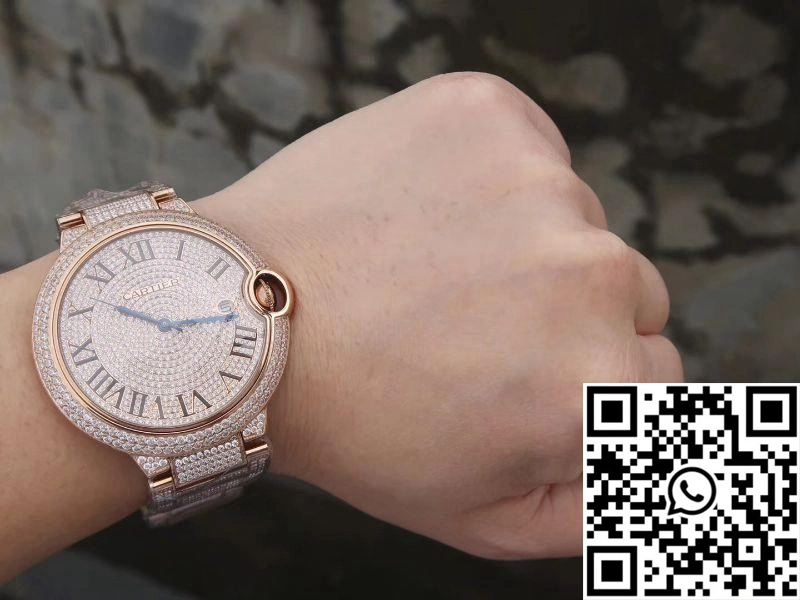 Timeless Ballon Bleu De Cartier W69006Z2 42mm TW Factory Rose Gold Diamonds Dial 1372