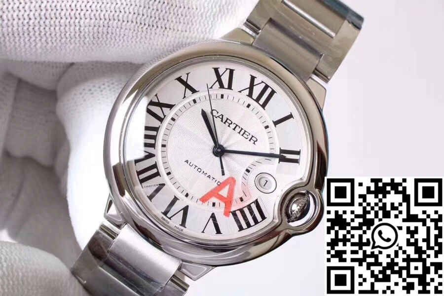 WeatherProof Ballon Bleu De Cartier W69012Z4 V6 Factory Silver Dial 1393