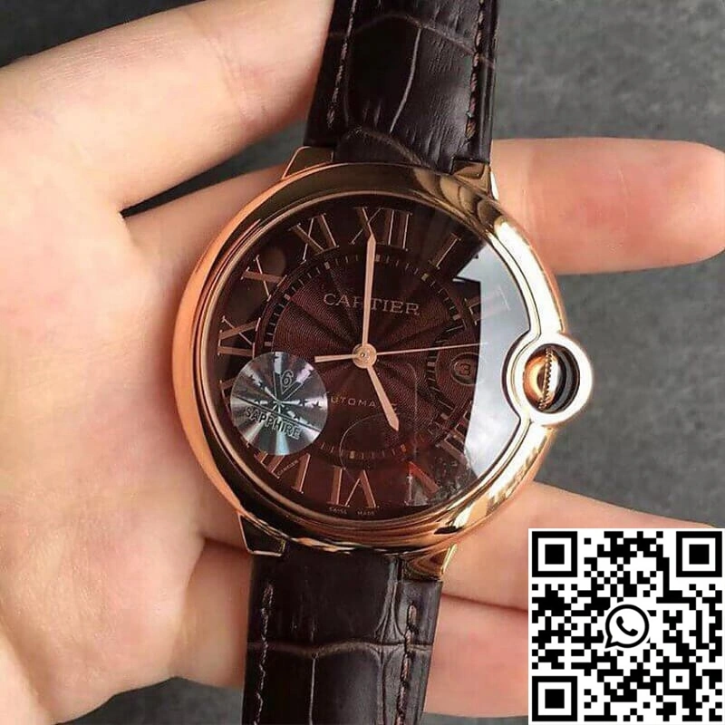 Comfortable Ballon Bleu De Cartier W6920037 V6 Factory Chocolate Color Dial 1369