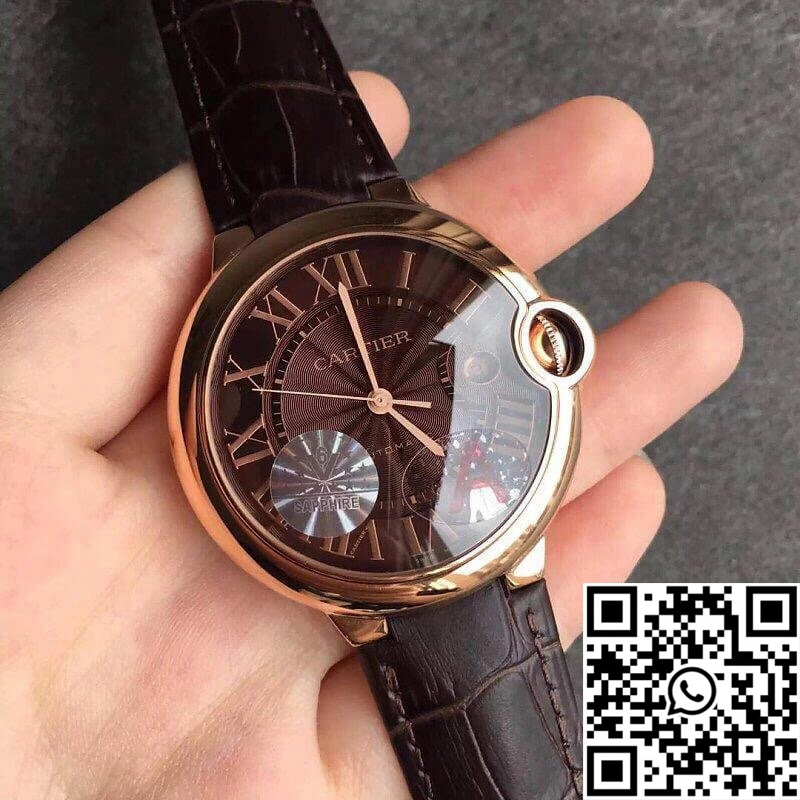 Comfortable Ballon Bleu De Cartier W6920037 V6 Factory Chocolate Color Dial 1369