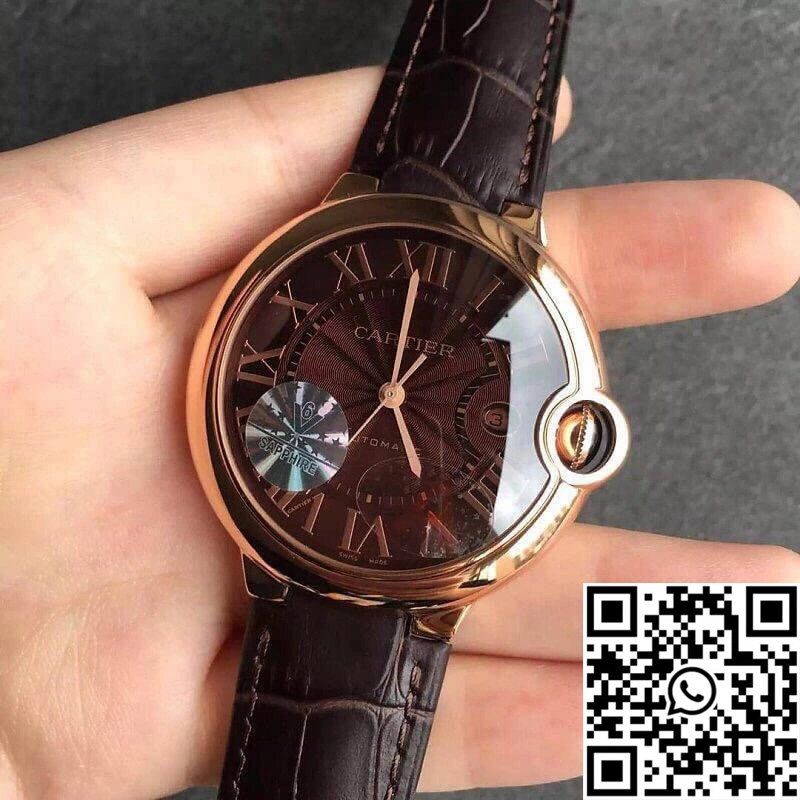 Comfortable Ballon Bleu De Cartier W6920037 V6 Factory Chocolate Color Dial 1369