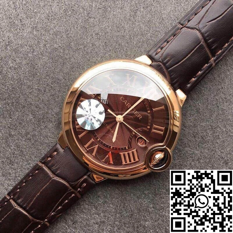 Comfortable Ballon Bleu De Cartier W6920037 V6 Factory Chocolate Color Dial 1369