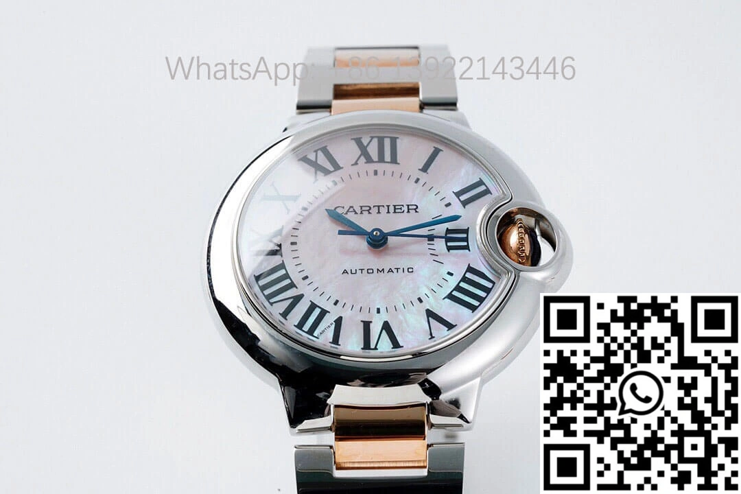 OnTrend Ballon Bleu De Cartier W6920070 AF Factory Pink Mother-Of-Pearl Dial 1344