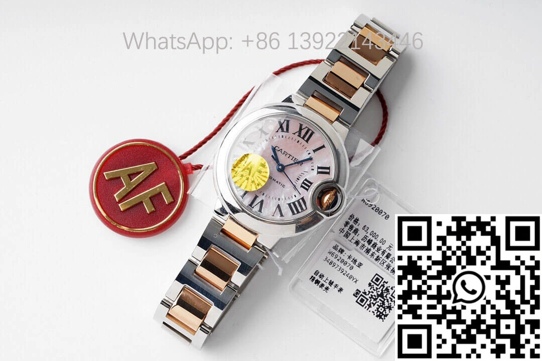 OnTrend Ballon Bleu De Cartier W6920070 AF Factory Pink Mother-Of-Pearl Dial 1344