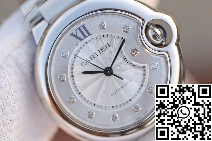 Ballon Bleu De Cartier WE902074 V6 Factory Diamond Silverr Dial WrinkleFree 1385