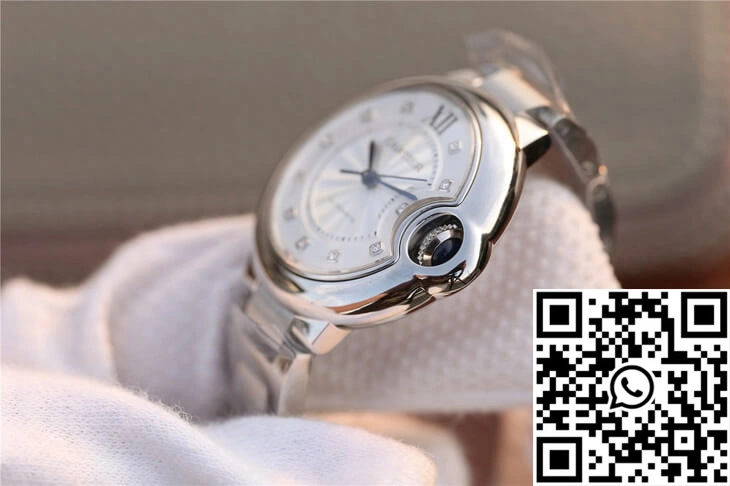 Ballon Bleu De Cartier WE902074 V6 Factory Diamond Silverr Dial WrinkleFree 1385