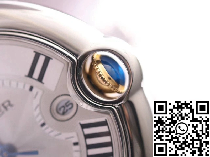 Ballon Bleu de Cartier W69009Z3 Wrap Gold V9 Factory Silver White Dial Flexible 1359