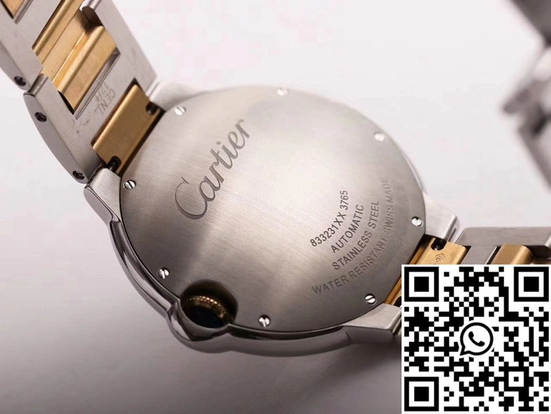 Ballon Bleu de Cartier W69009Z3 Wrap Gold V9 Factory Silver White Dial Flexible 1359