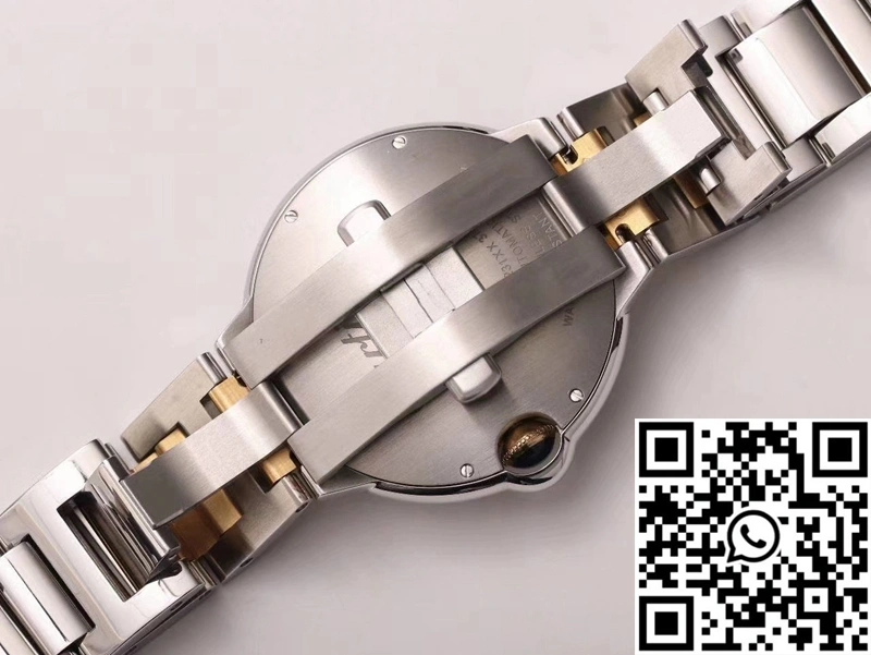 Ballon Bleu de Cartier W69009Z3 Wrap Gold V9 Factory Silver White Dial Flexible 1359