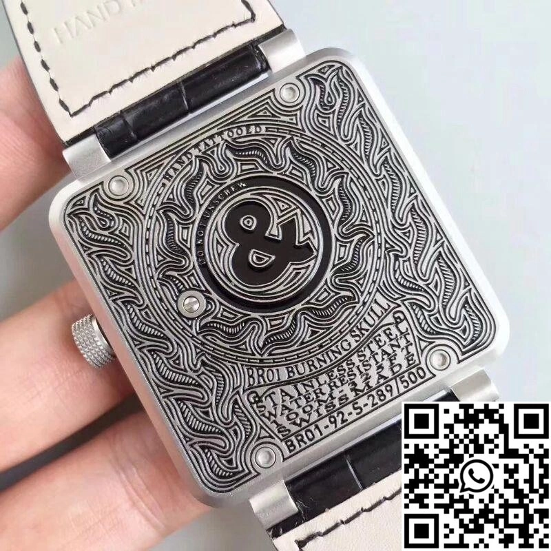 Sophisticated Bell Ross BR 01 Burning Skull Black Dial 1531