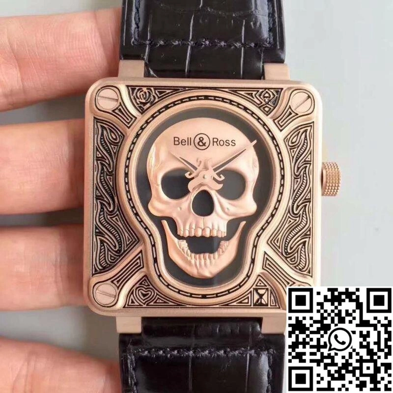 Bold Bell Ross BR 01 Skull Bronze Rose Gold and Black Dial 1524