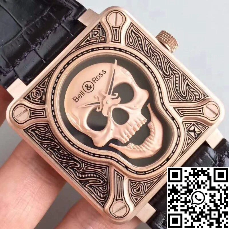 Bold Bell Ross BR 01 Skull Bronze Rose Gold and Black Dial 1524