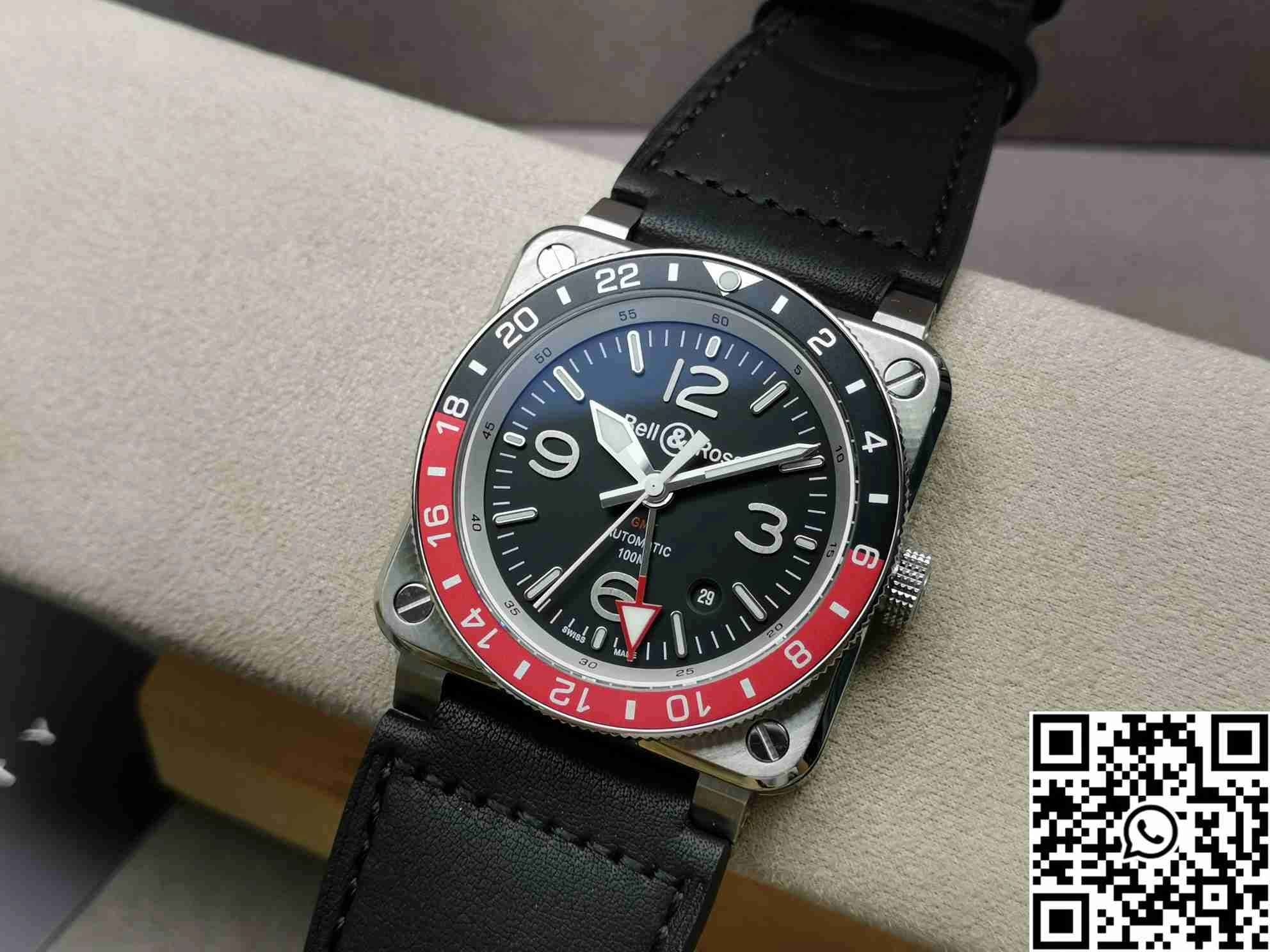 Packable Bell Ross BR 03 BR Factory GMT Black Dial 1525