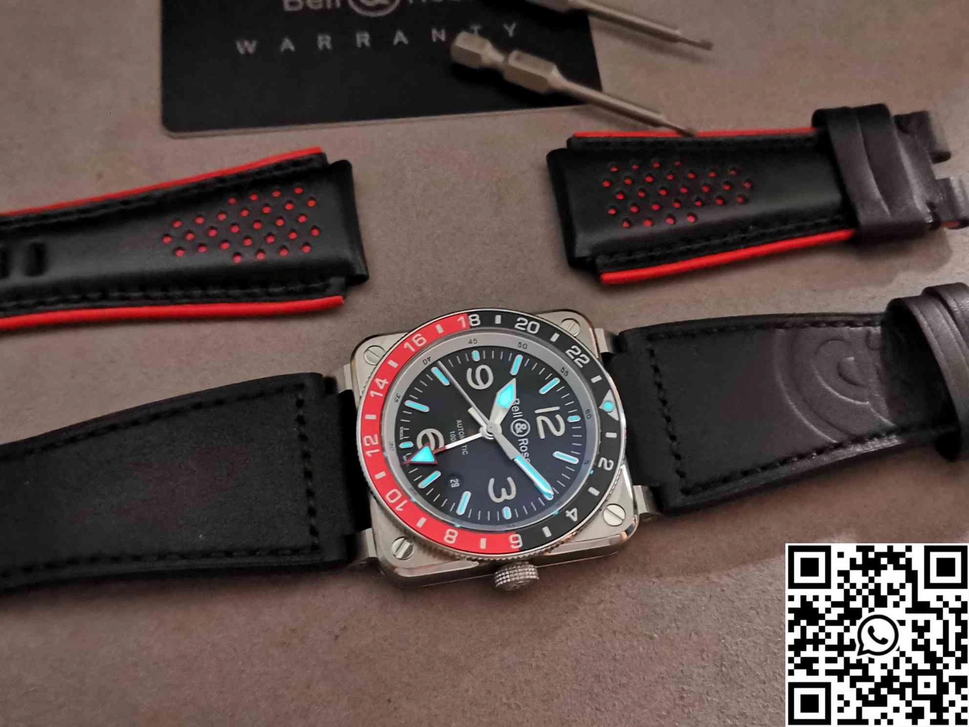 Packable Bell Ross BR 03 BR Factory GMT Black Dial 1525