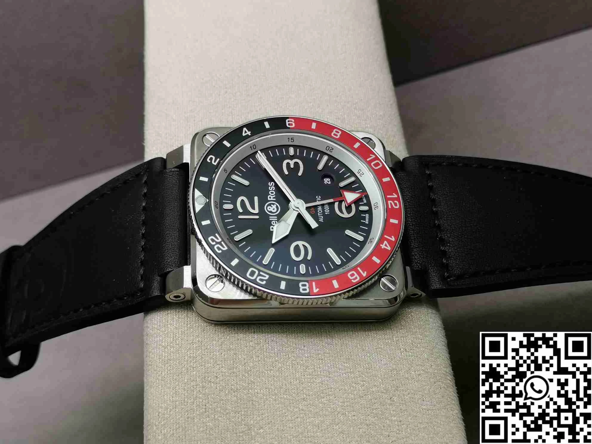 Packable Bell Ross BR 03 BR Factory GMT Black Dial 1525
