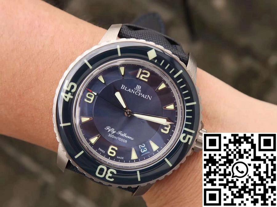 Blancpain Fifty Fathoms 5015-12B40-O52 ZF Factory Blue Dial Reliable 1544