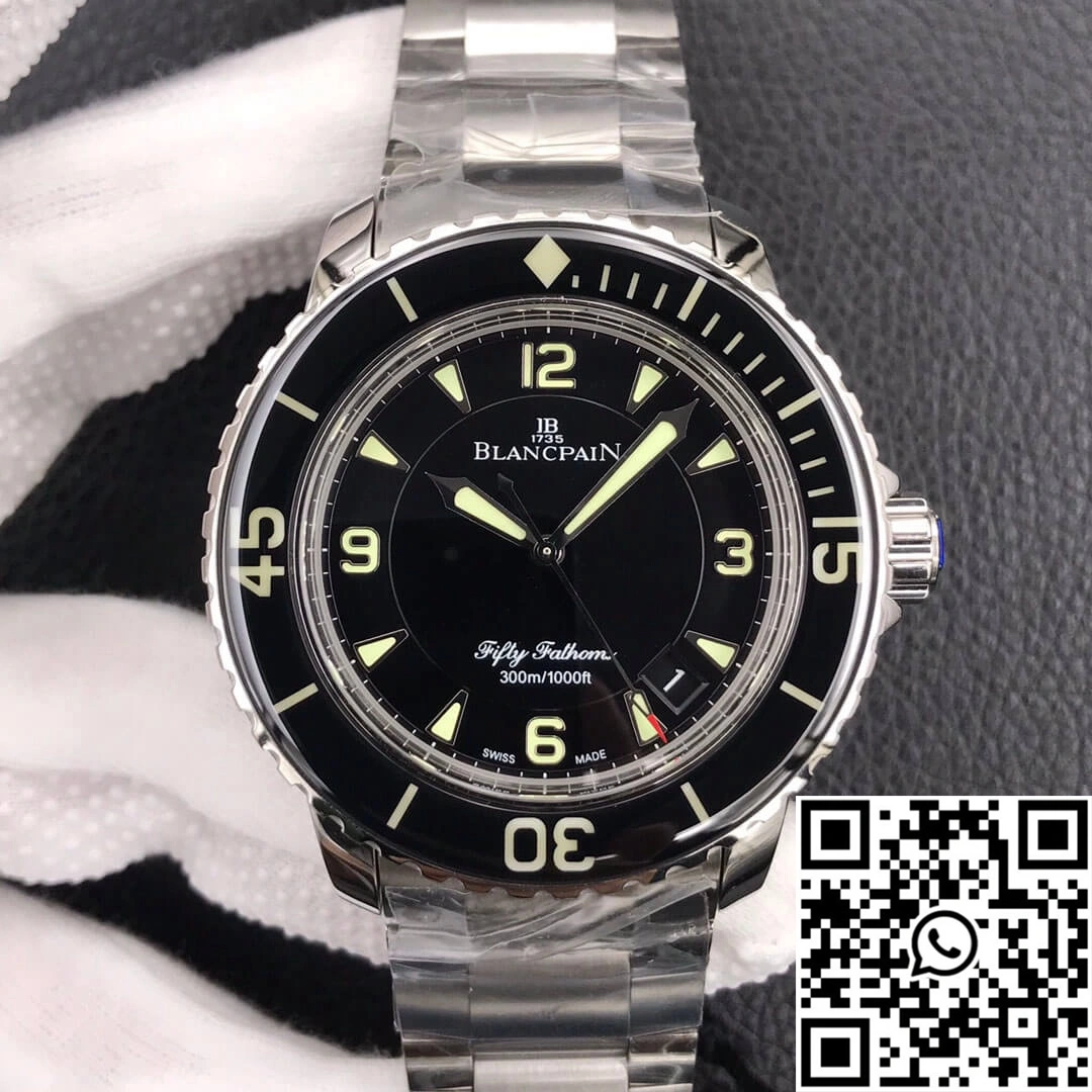 Blancpain Fifty Fathoms 5015 ZF Factory Stainless Steel Black Dial EyeCatching 1550