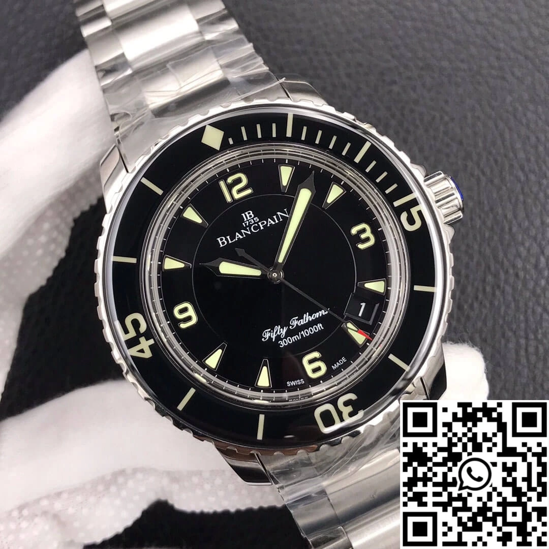 Blancpain Fifty Fathoms 5015 ZF Factory Stainless Steel Black Dial EyeCatching 1550