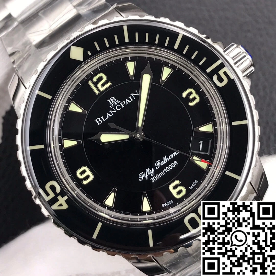 Blancpain Fifty Fathoms 5015 ZF Factory Stainless Steel Black Dial EyeCatching 1550