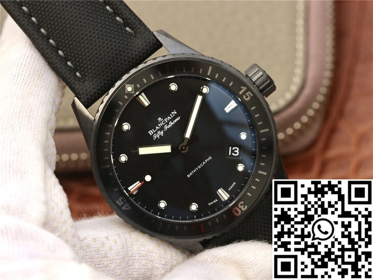 Blancpain Fifty Fathoms Bathyscaphe 5000-0130-B52-B GF Factory Black Ceramic WaterResistant 1534