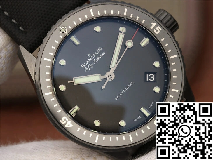 Blancpain Fifty Fathoms Bathyscaphe 5000-0130-B52-B GF Factory Black Ceramic WaterResistant 1534