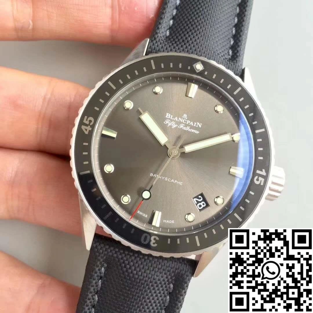 Premium Blancpain Fifty Fathoms Bathyscaphe 5000-1110-B52A ZF Factory Meteor Grey Dial 1543