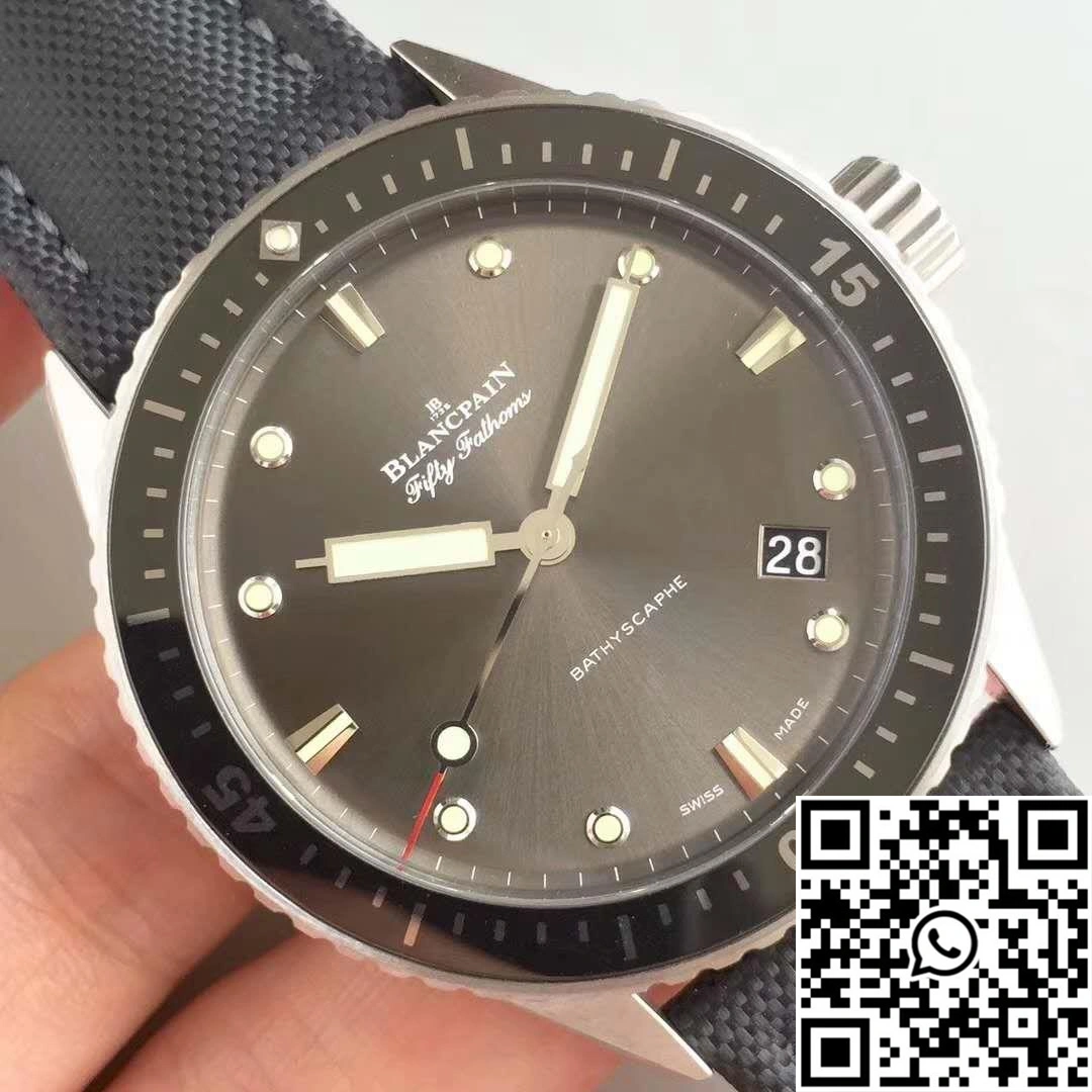 Premium Blancpain Fifty Fathoms Bathyscaphe 5000-1110-B52A ZF Factory Meteor Grey Dial 1543