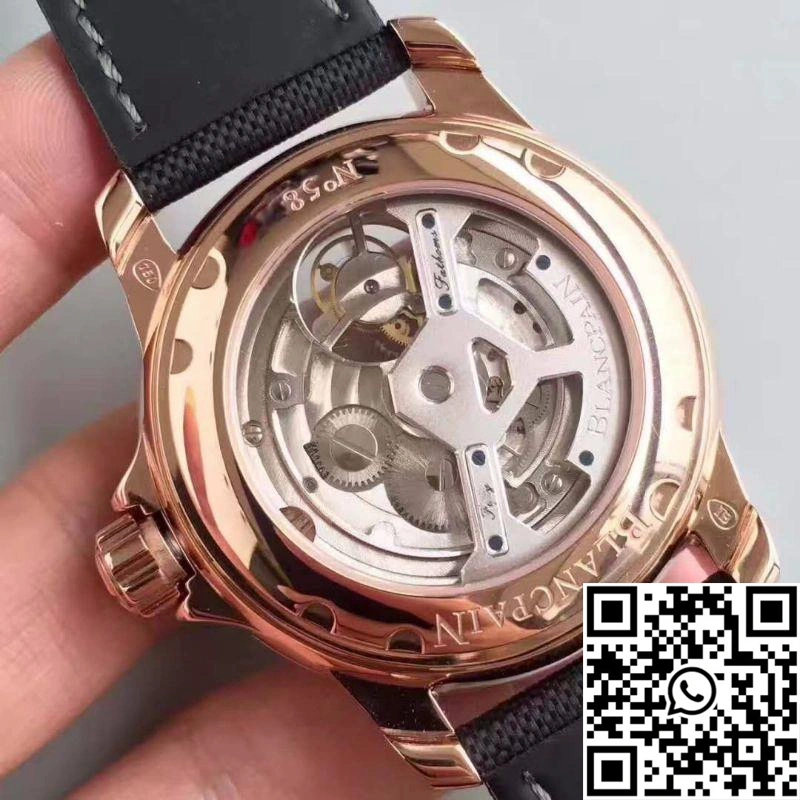 Blancpain Fifty Fathoms Tourbillon 5025-3630-52A Rose Gold Black Dial Neat 1545