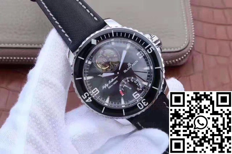 Blancpain Fifty Fathoms Tourbillon 8 Days 5025-1530-52A Black Dial Effortless 1540