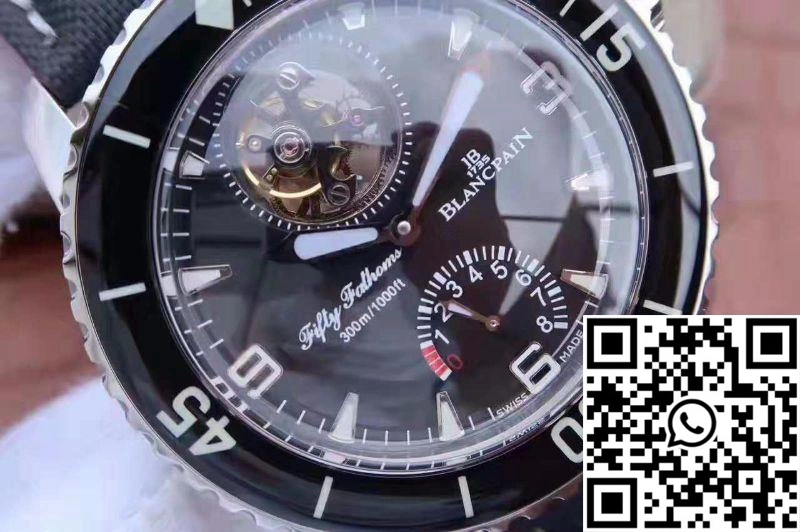 Blancpain Fifty Fathoms Tourbillon 8 Days 5025-1530-52A Black Dial Effortless 1540