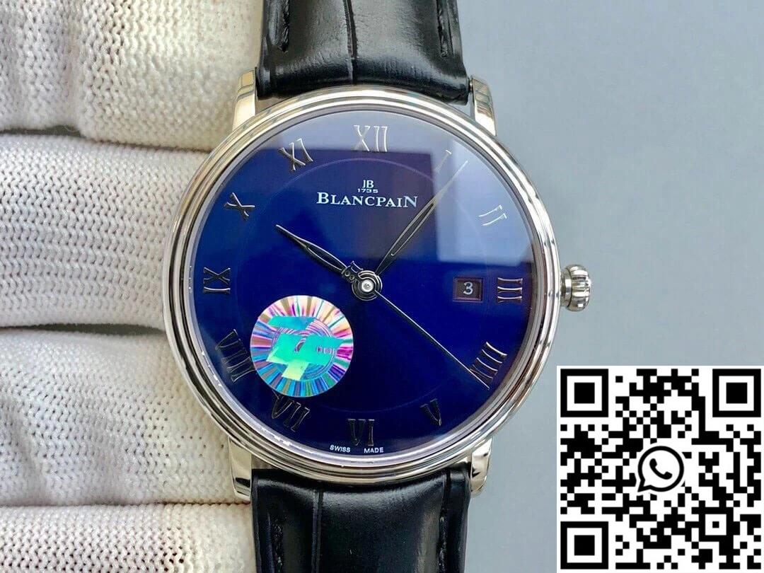 GoodFit Blancpain Villeret 6551-1127-55B ZF Factory Blue Dial 1564