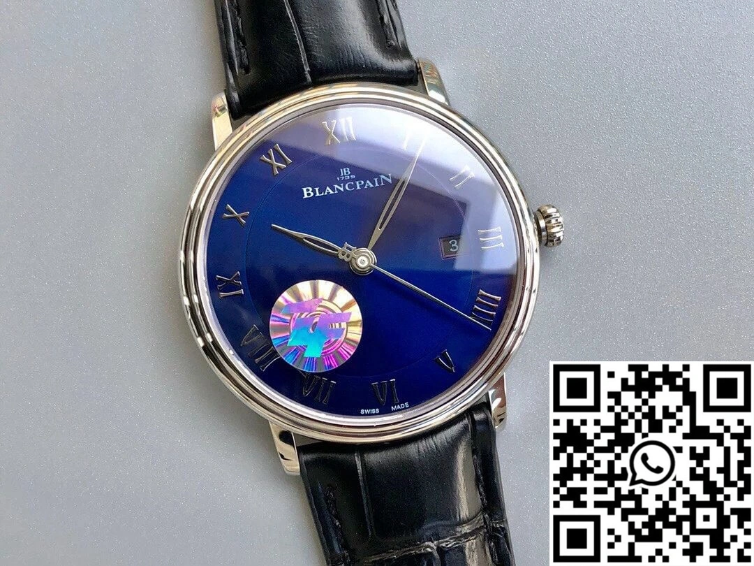 GoodFit Blancpain Villeret 6551-1127-55B ZF Factory Blue Dial 1564