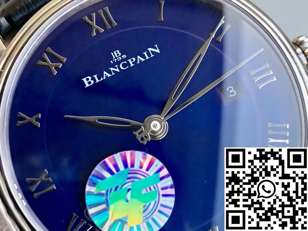 GoodFit Blancpain Villeret 6551-1127-55B ZF Factory Blue Dial 1564