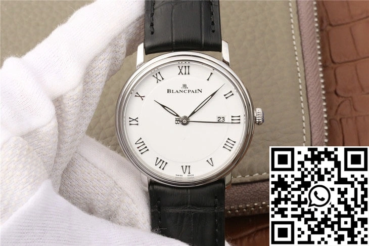 Bright Blancpain Villeret 6651-1127-55B ZF Factory White Dial 1555
