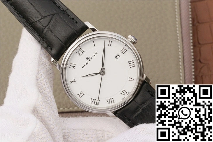 Bright Blancpain Villeret 6651-1127-55B ZF Factory White Dial 1555