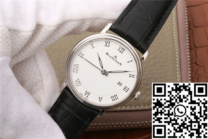 Bright Blancpain Villeret 6651-1127-55B ZF Factory White Dial 1555