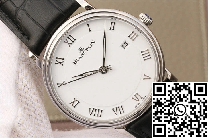 Bright Blancpain Villeret 6651-1127-55B ZF Factory White Dial 1555