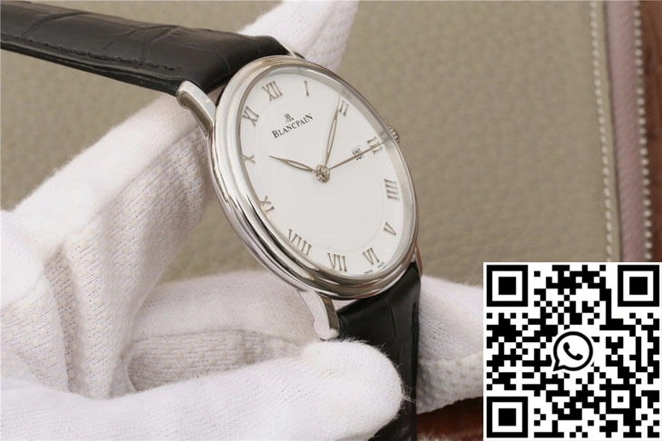 Bright Blancpain Villeret 6651-1127-55B ZF Factory White Dial 1555