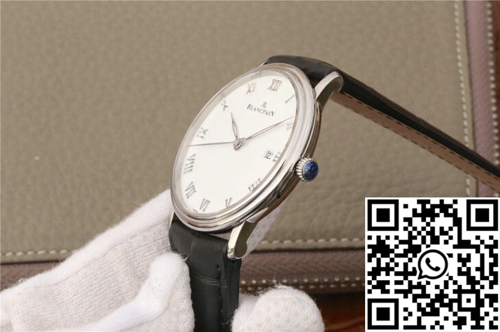 Bright Blancpain Villeret 6651-1127-55B ZF Factory White Dial 1555