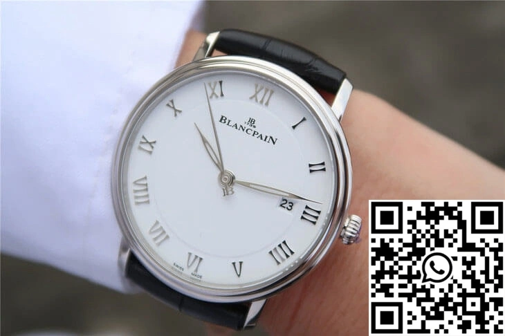Bright Blancpain Villeret 6651-1127-55B ZF Factory White Dial 1555