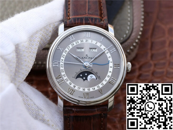 QuickDry Blancpain Villeret 6654-1113-55B OM Factory V2 Grey Dial 1560