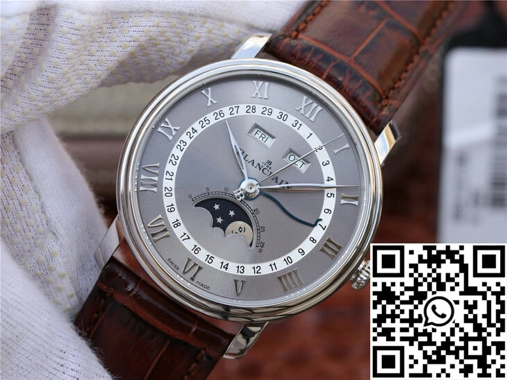 QuickDry Blancpain Villeret 6654-1113-55B OM Factory V2 Grey Dial 1560