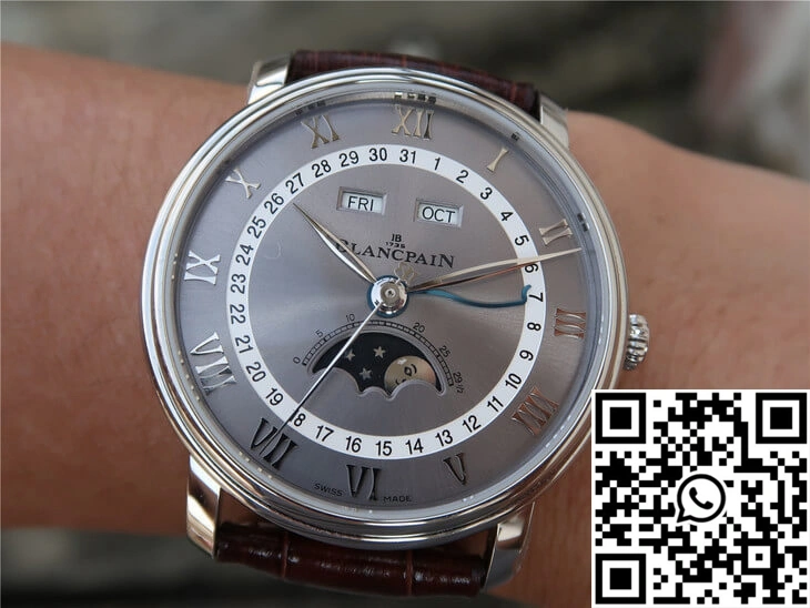 QuickDry Blancpain Villeret 6654-1113-55B OM Factory V2 Grey Dial 1560